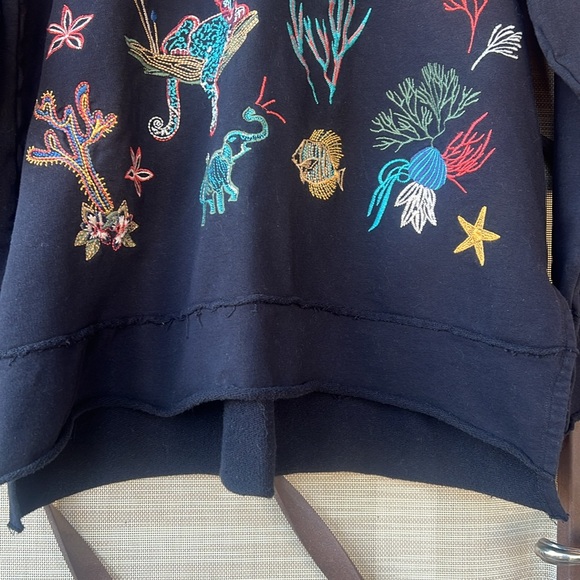 🌺 Johnny Was Embroidered Zoe Sweatshirt Tunic Top and Matching Leggings 🌺 - Picture 10 of 16